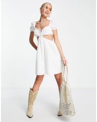 Love Triangle - Lace Mini Dress With Cut Out Details - Lyst