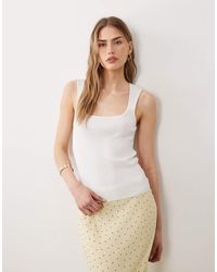 ASOS - Knitted Compact Square Neck Cami - Lyst