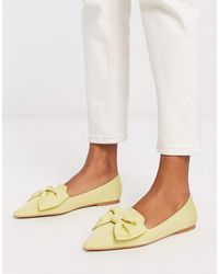 ASOS - Lake Bow Pointed Ballet Flats - Lyst