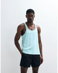 4505 - Icon Cotton Stringer Tank Top With Quick Dry Finish - Lyst
