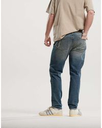 ASOS Super Skinny Jeans In Black With Red Side Stripe for Men