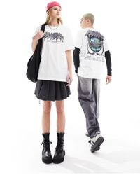adidas Originals - T-shirt unisex bianca con grafica - Lyst
