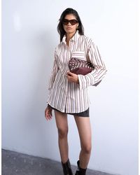 TOPSHOP - Camicia Oversize Stretta - Lyst