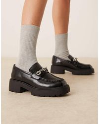 Calvin Klein - Chunky Leather Loafer With Chain Detail - Lyst