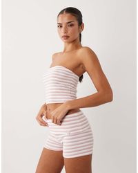 BO+TEE - Foldover Mini Shorts Co-Ord - Lyst