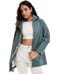 Vero Moda - Coated Rain Jacket With Hood - Lyst