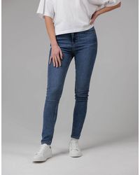 French Connection - Cotton Blend Stretch High Rise Skinny Denim Jeans - Lyst