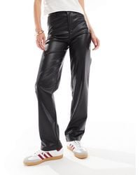 ASOS - Asos Design Tall Faux Leather Straight Leg Trousers - Lyst