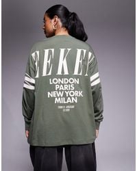 ASOS - Weekend Collective Icon Oversized Long Sleeve T-shirt With Stacked Back Logo - Lyst