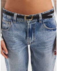 Levi's - Skinny Gold Buckle Belt - Lyst