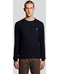 Lyle & Scott - Mid Knits Linen Blend Long Sleeve Jumper - Lyst