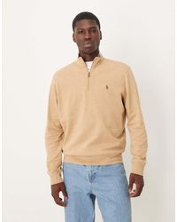 Polo Ralph Lauren - Icon Logo Double Knit Half Zip Sweatshirt - Lyst