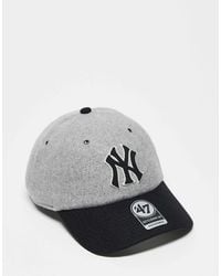 '47 - Ny Yankees Wool Clean Up Cap With Contrast Peak Detail - Lyst