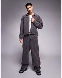 Liquor N Poker - Embroidery Detail baggy Baseball Jeans - Lyst