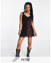 Topshop Unique - Mix And Match Lace Cap Sleeve Jersey Mini Dress - Lyst