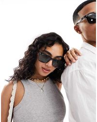 Ray-Ban - Occhiali Da Sole Squadrati Neri Con Lenti Polarizzate Verdi - Lyst