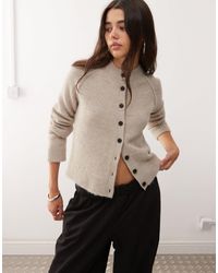 Weekday - Wool Blend Fitted Cardigan - Lyst