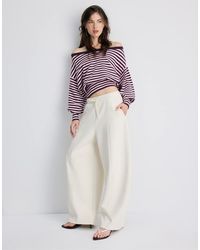 Stradivarius - Asymmetric Ribbed Hem Knit Sweater - Lyst