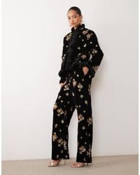 Sister Jane - Velvet Embellished High Waist Straight Leg Pant Co-ord - Lyst