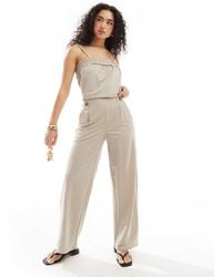 Jdy - High Waisted Crop Wide Fit Trousers Co-Ord - Lyst
