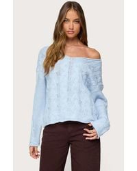 Edikted - Inga Oversized Cable Knit Sweater - Lyst