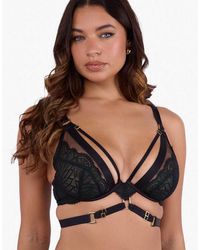 Playful Promises - Tabitha Wet-Look Lace Plunge Bra - Lyst