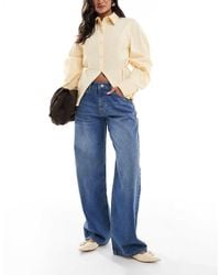 Daisy Street - Luna Mid Rise Relaxed Straight Leg Jean - Lyst