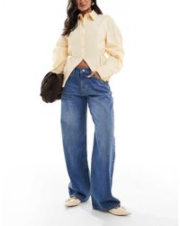 Daisy Street - Luna Mid Rise Relaxed Straight Leg Jean - Lyst