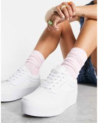 Vans - Old skool - baskets à plateforme - pur - Lyst