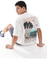 ASOS - Oversized Recht T-Shirt Met Grafische Landschapsprint - Lyst