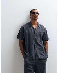 Only & Sons - Linen Blend Textured Short Sleeve Shirt - Lyst