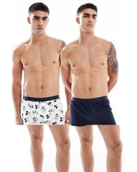 ASOS - Set Van 2 Boxershorts Met Disney Mickey Mouse-Print - Lyst