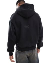 Bershka - Sweat à capuche carré avec imprimé ton sur ton au dos - Lyst