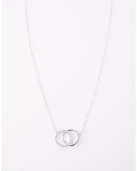 Lovisa - Ketting Van Sterling Met Geschakelde Ringen Met Siersteentjes - Lyst