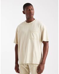 Only & Sons - T-shirt confort d'ensemble oversize - crème - Lyst