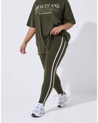 Yours Clothing - Side Stripe Active Leggings - Lyst