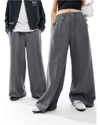 Weekday - Pantalones gris oscuro jaspeado unisex exclusivos en asos - Lyst