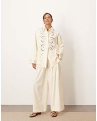 ARRANGE - Embroidered Cutwork Trouser Co-Ord - Lyst