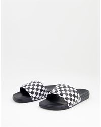 checkered vans flip flops