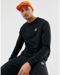 adidas originals sweatshirt with embroidered small logo grey