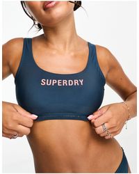 Superdry - – elastisches, knappes bikinioberteil - Lyst