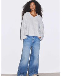 Stradivarius - V-neck Knit Sweater - Lyst