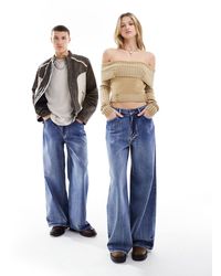Reclaimed (vintage) - Jeans unisex anni '90 ampi lavaggio - Lyst