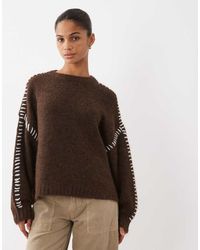 Jdy - Knitted Sweater With Stitch Detail - Lyst