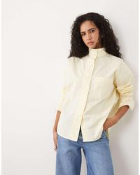 ASOS - Funnel Neck Shirt - Lyst