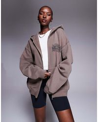 Good For Nothing - Oversized Zip Through Hoodie - Lyst