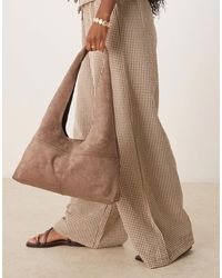 ASOS - – trapezförmige tragetasche aus wildlederimitat - Lyst