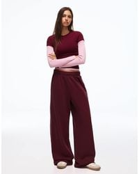 Bershka - Plush jogger Trousers - Lyst
