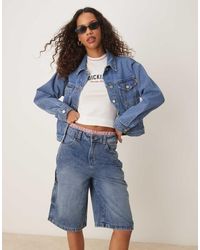 Dickies - Pantalones Cortos Vaqueros Enjuagado De Estilo Carpintero Y Corte Alargado De - Lyst