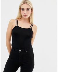 ASOS Vest Body With Caging Back Detail - Black